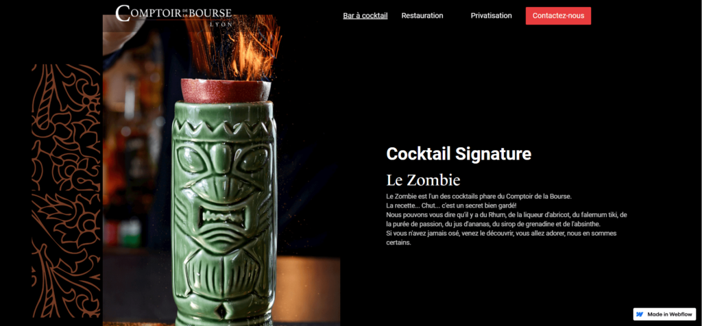 Le Comptoir de la Bourse cocktail zombie
